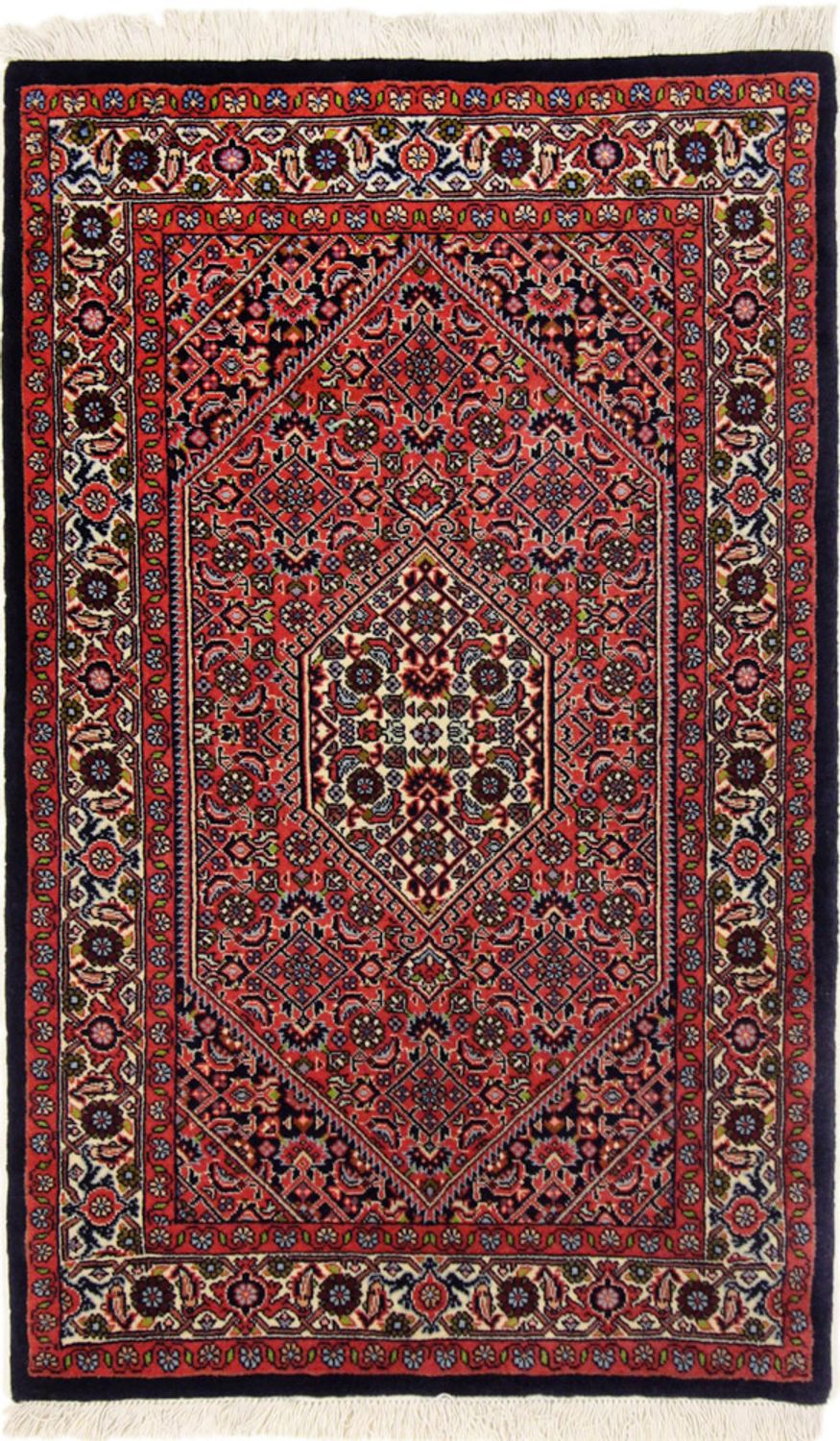 Alfombra persa - Bidjar - 135 x 85 cm - rojo
