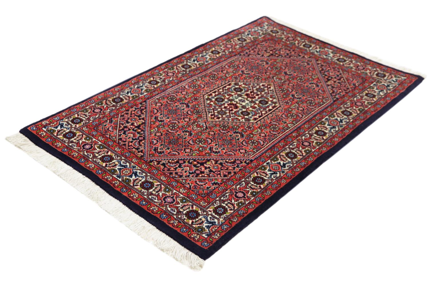 Alfombra persa - Bidjar - 135 x 85 cm - rojo
