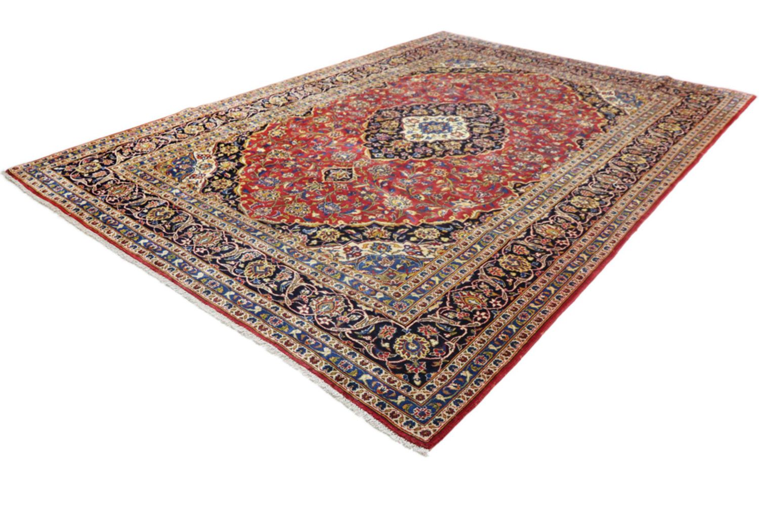 Alfombra persa - Keshan - 350 x 250 cm - rojo