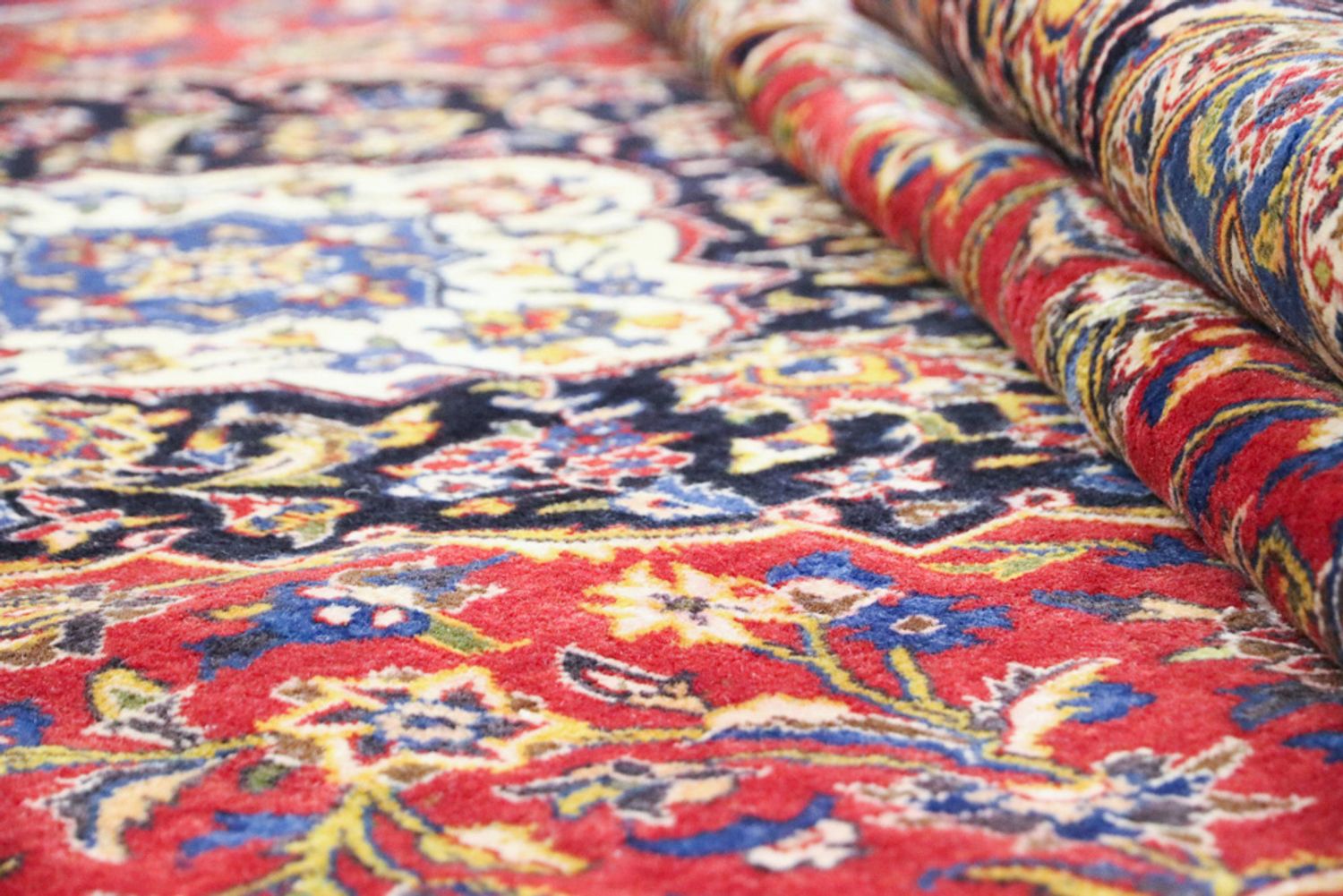 Alfombra persa - Keshan - 350 x 250 cm - rojo