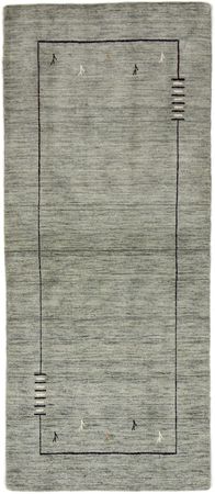 Alfombra de pasillo Alfombra Gabbeh - Loribaft Softy - 202 x 82 cm - gris