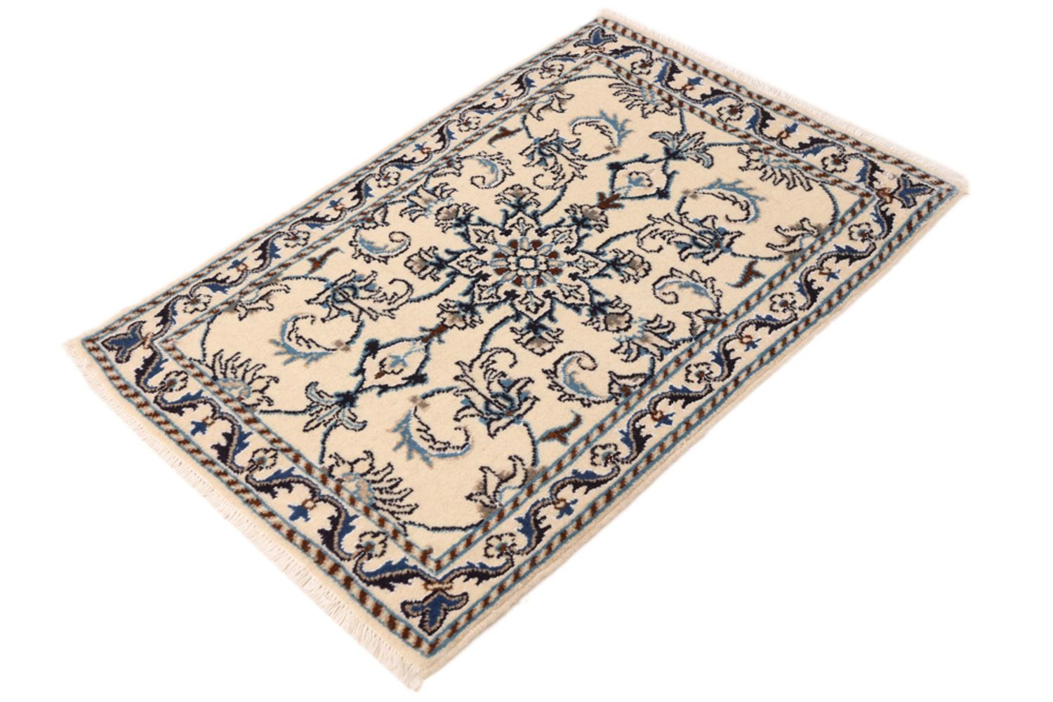 Alfombra persa - Nain - 90 x 60 cm - crema