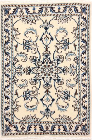 Alfombra persa - Nain - 90 x 60 cm - crema