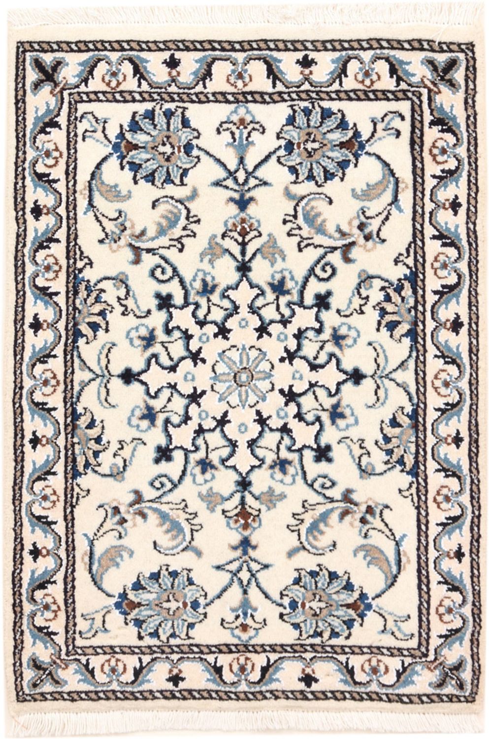 Alfombra persa - Nain - 92 x 61 cm - crema