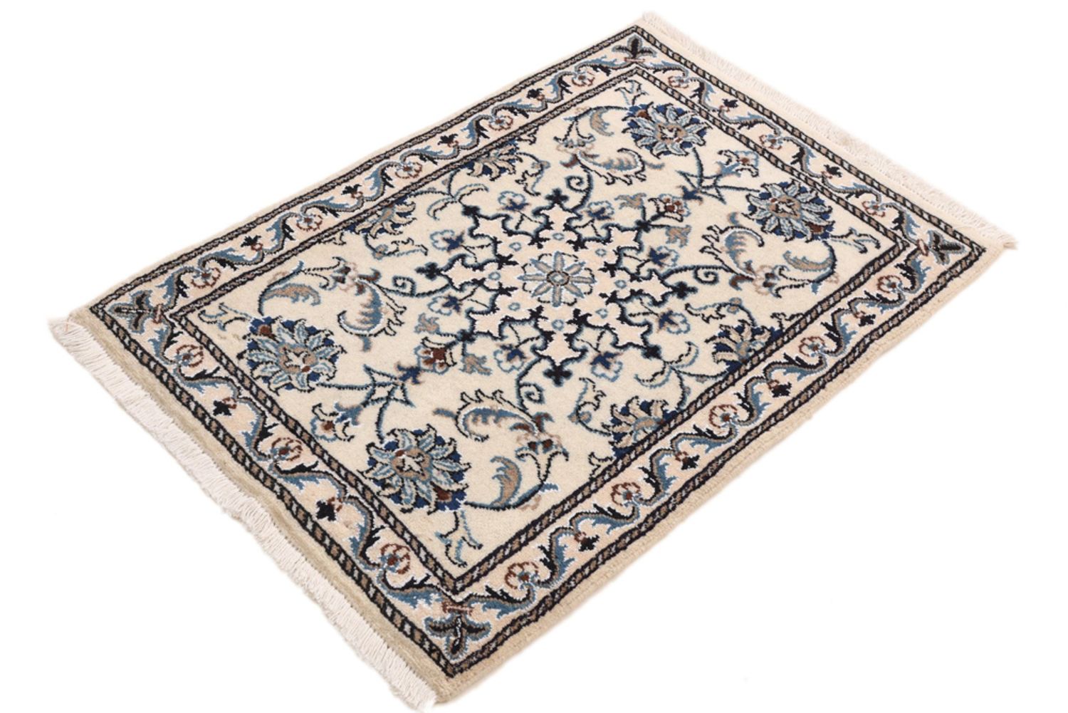 Alfombra persa - Nain - 92 x 61 cm - crema