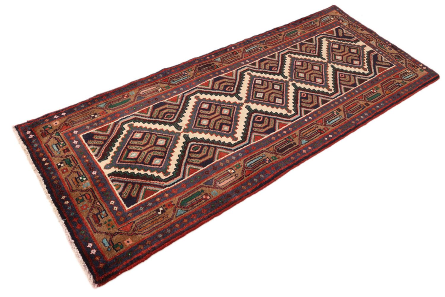 Alfombra de pasillo Alfombra persa - Nómada - 188 x 76 cm - óxido