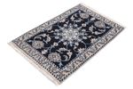 Alfombra persa - Nain - 90 x 60 cm - azul oscuro