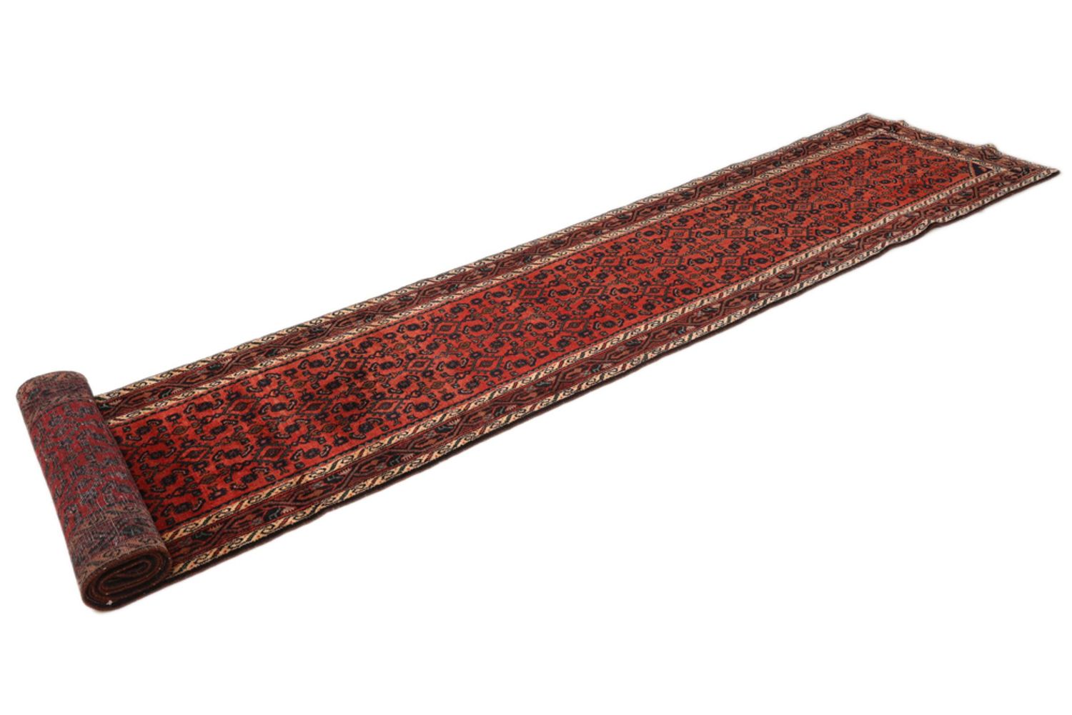 Alfombra de pasillo Alfombra persa - Nómada - 485 x 85 cm - rojo oscuro