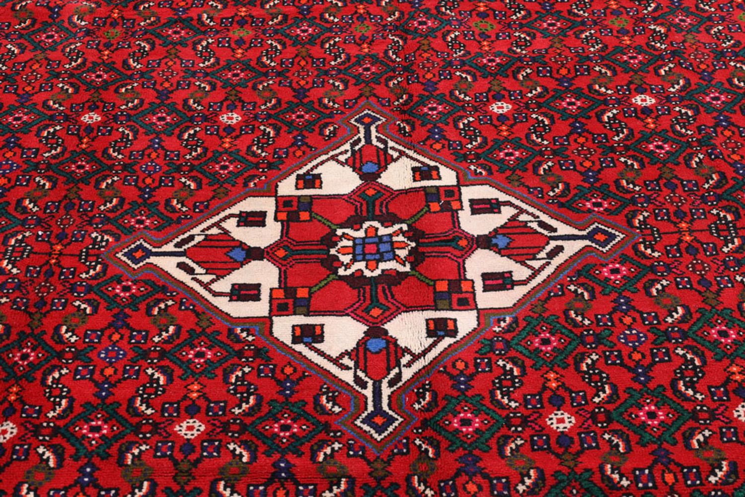 Alfombra persa - Nómada - 295 x 200 cm - rojo oscuro