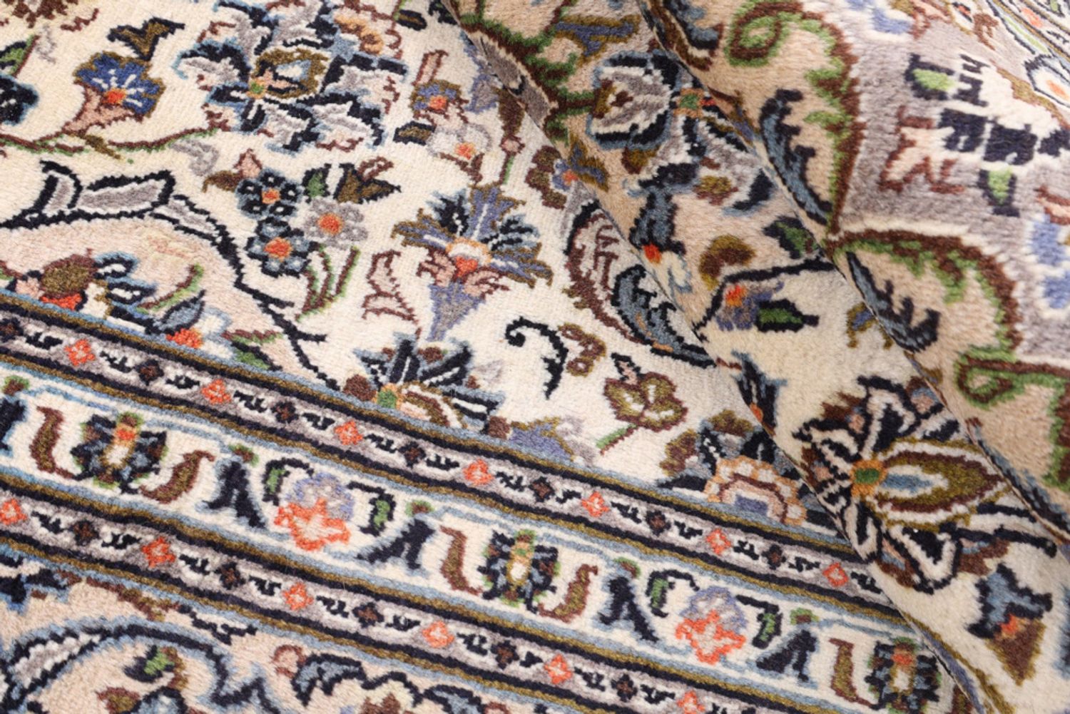 Alfombra persa - Keshan - 300 x 205 cm - crema