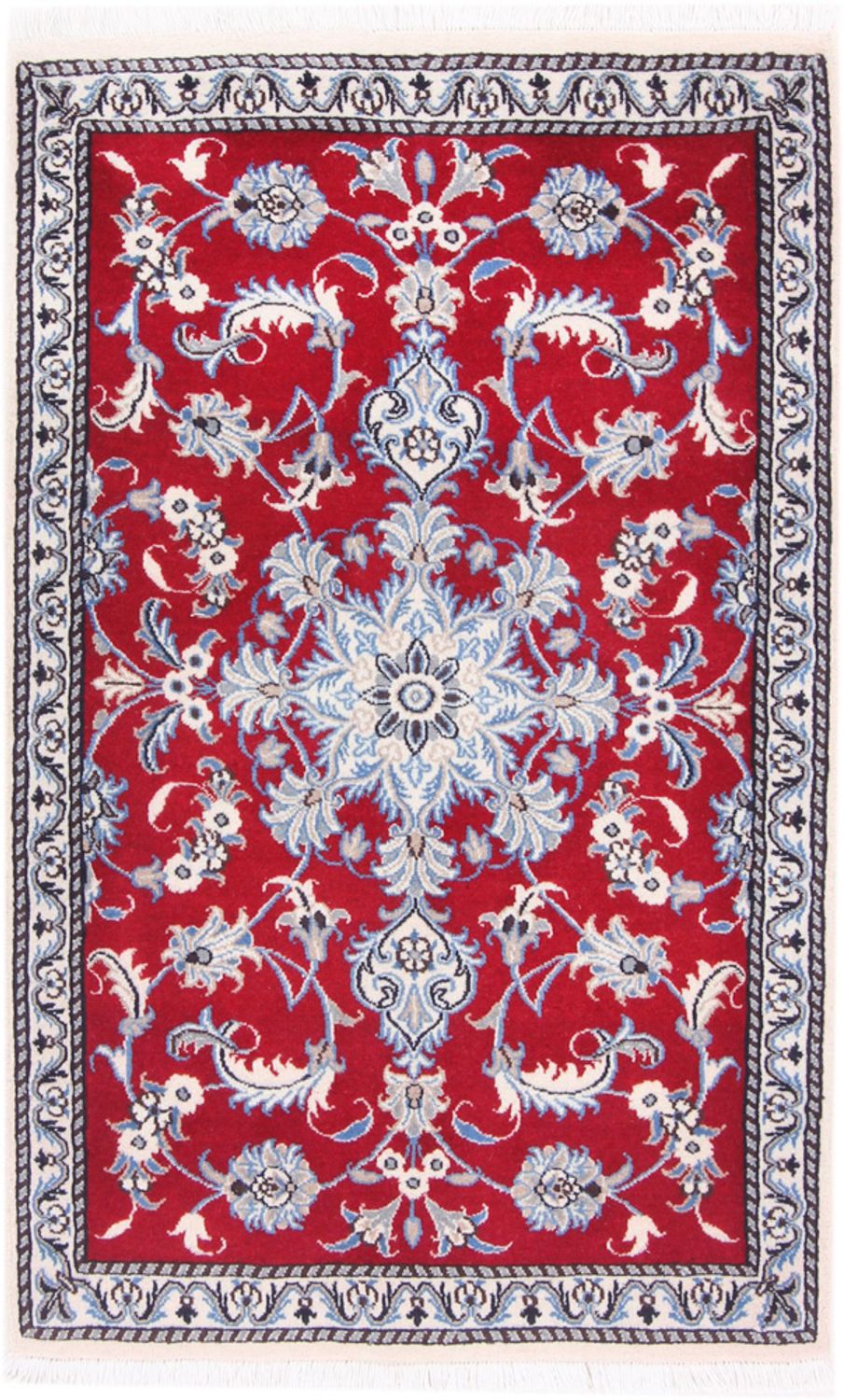 Alfombra persa - Nain - 138 x 86 cm - rojo
