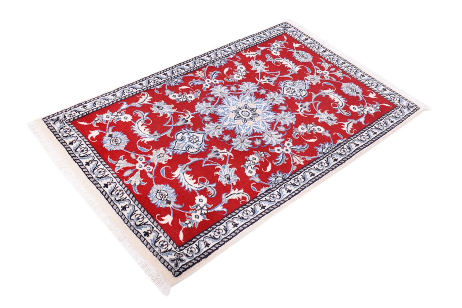 Alfombra persa - Nain - 138 x 86 cm - rojo