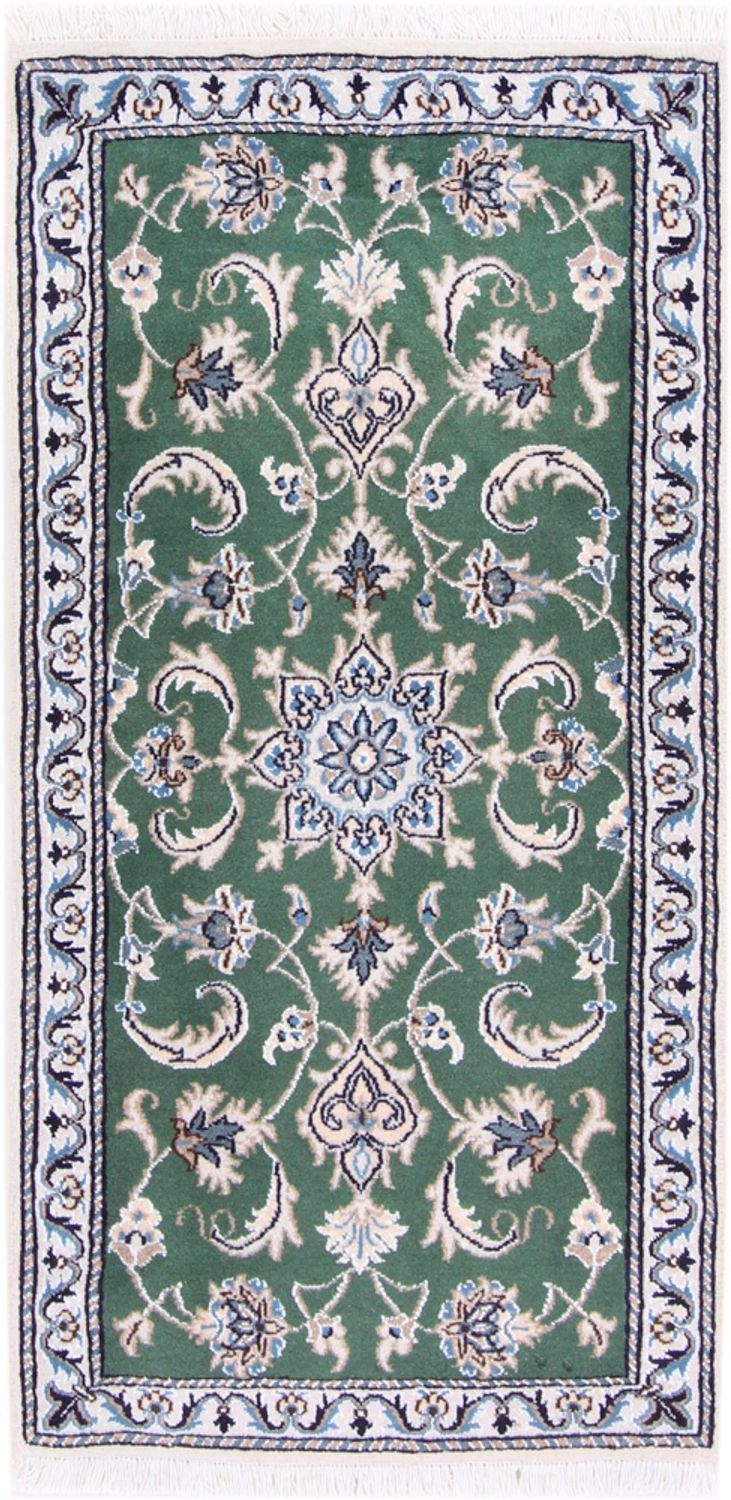 Alfombra persa - Nain - 137 x 70 cm - verde