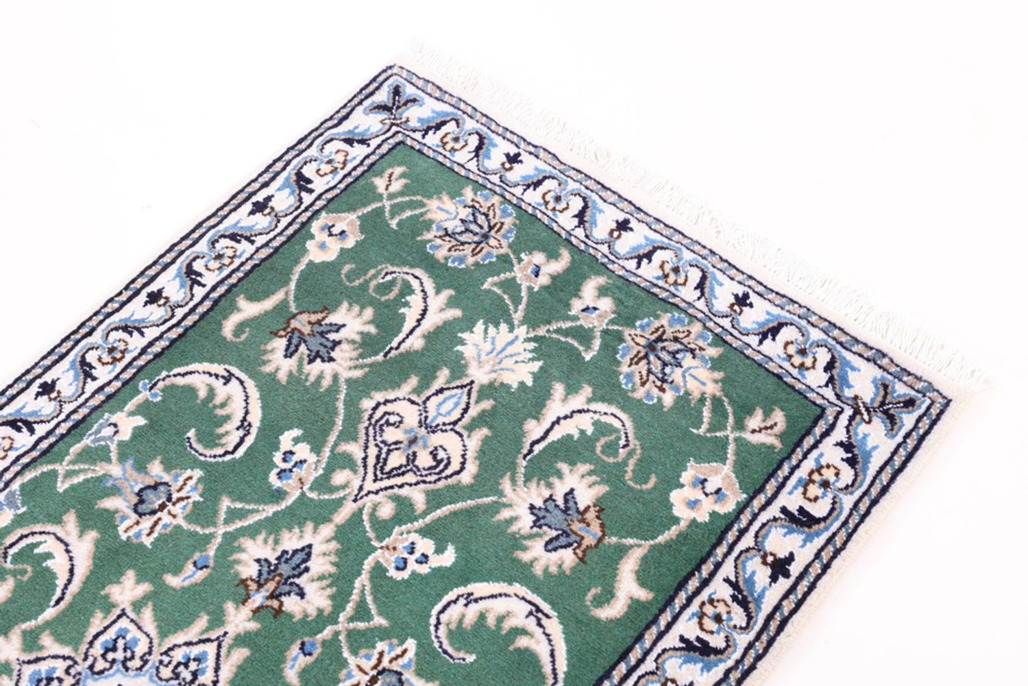 Alfombra persa - Nain - 137 x 70 cm - verde