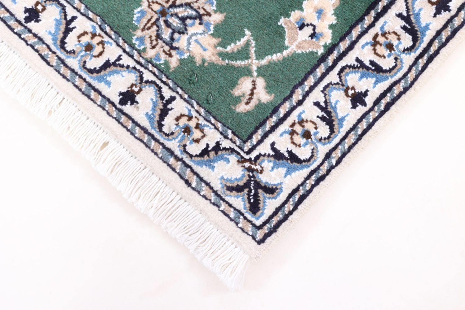 Alfombra persa - Nain - 137 x 70 cm - verde