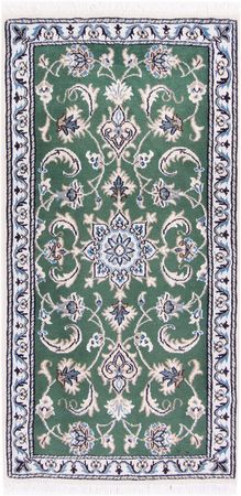 Alfombra persa - Nain - 137 x 70 cm - verde