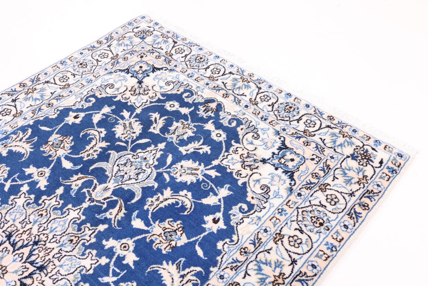 Perský koberec - Nain - 211 x 122 cm - modrá