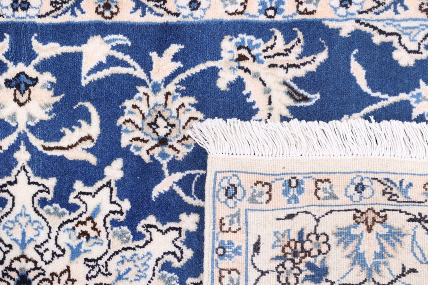 Perský koberec - Nain - 211 x 122 cm - modrá