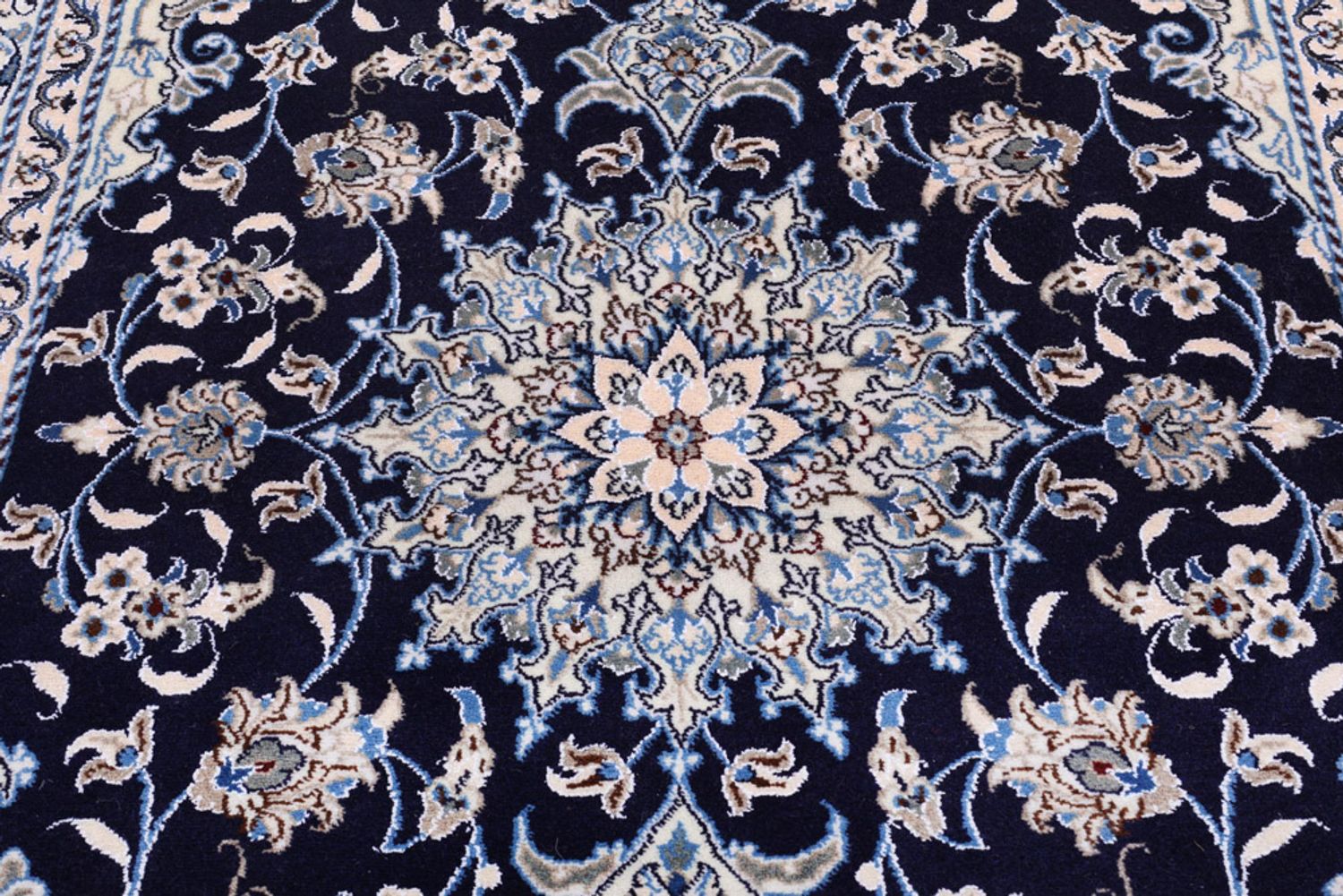 Alfombra persa - Nain - 200 x 150 cm - azul oscuro