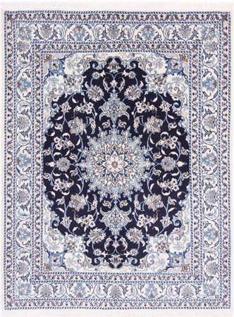 Alfombra persa - Nain - 200 x 150 cm - azul oscuro