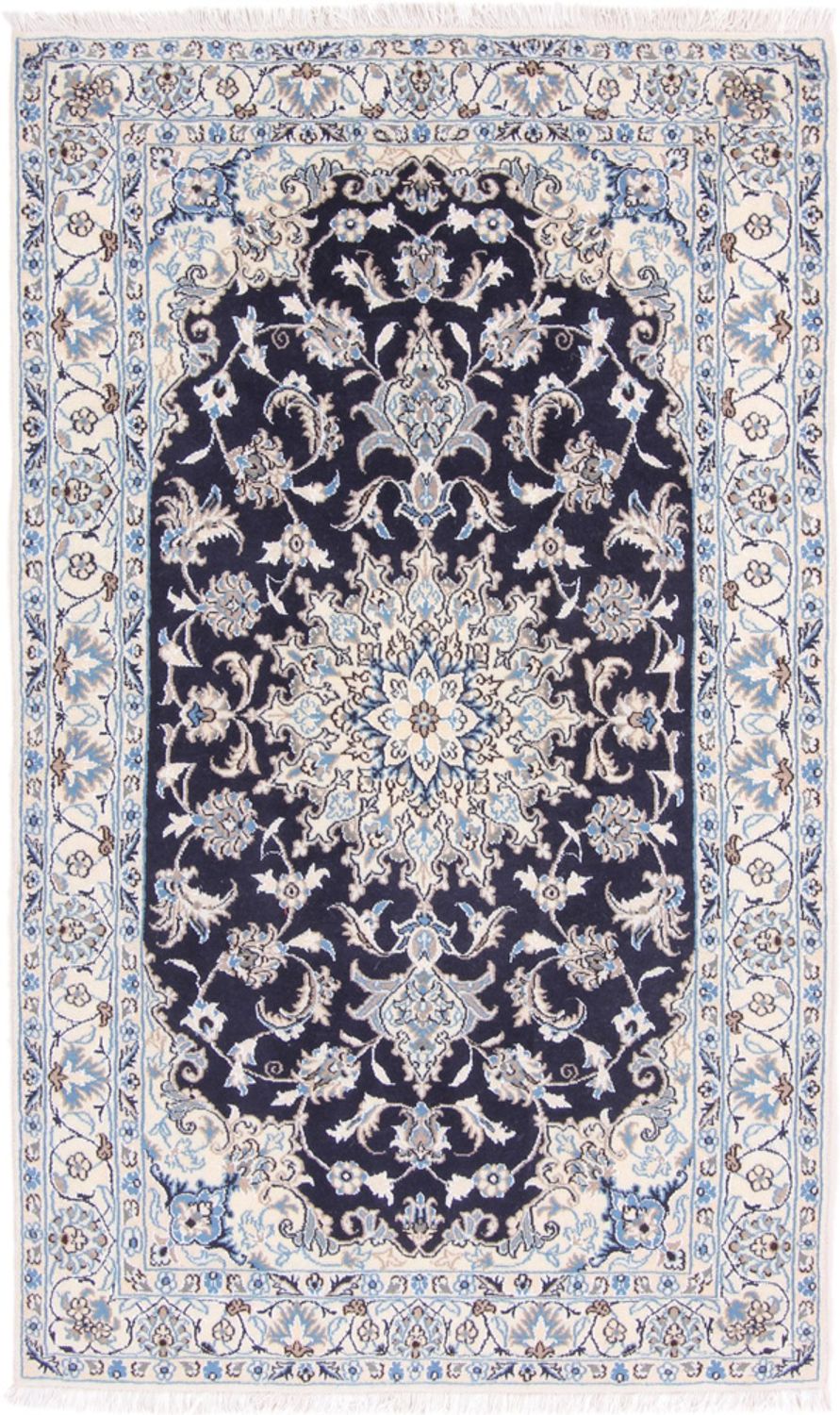 Perský koberec - Nain - 195 x 118 cm - tmavě modrá