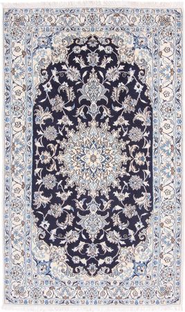 Alfombra persa - Nain - 195 x 118 cm - azul oscuro