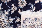 Alfombra persa - Nain - 202 x 119 cm - azul oscuro