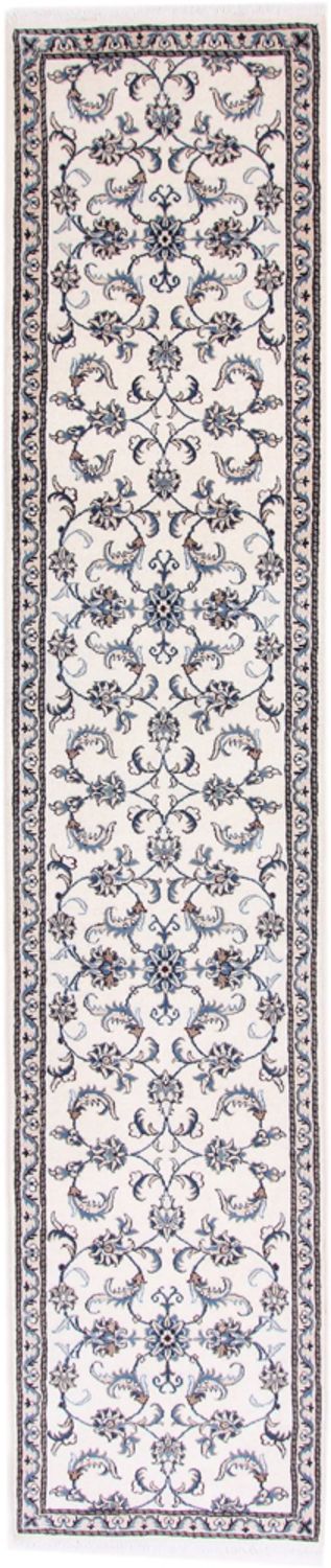Alfombra de pasillo Alfombra persa - Nain - 382 x 79 cm - crema