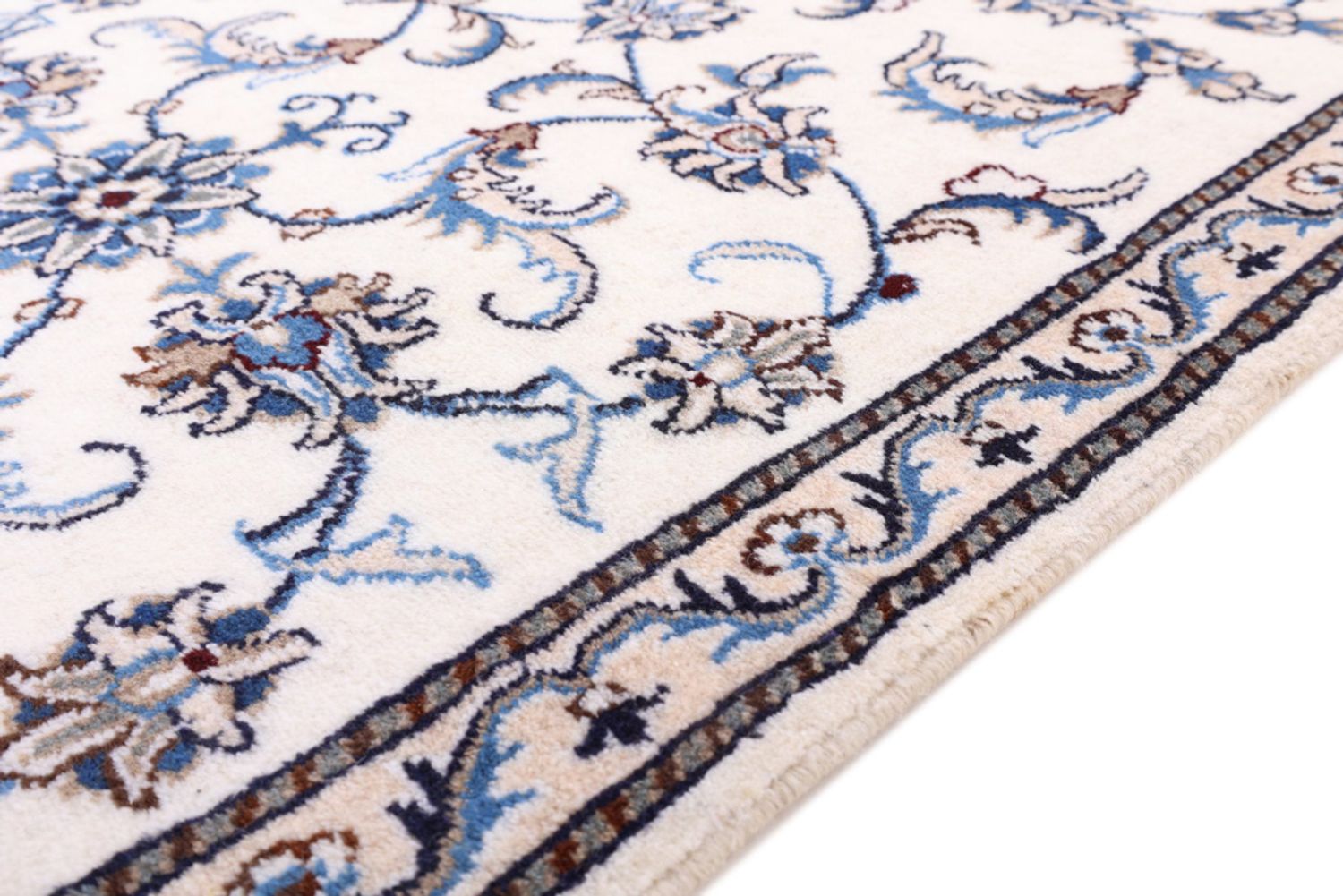 Alfombra de pasillo Alfombra persa - Nain - 382 x 79 cm - crema