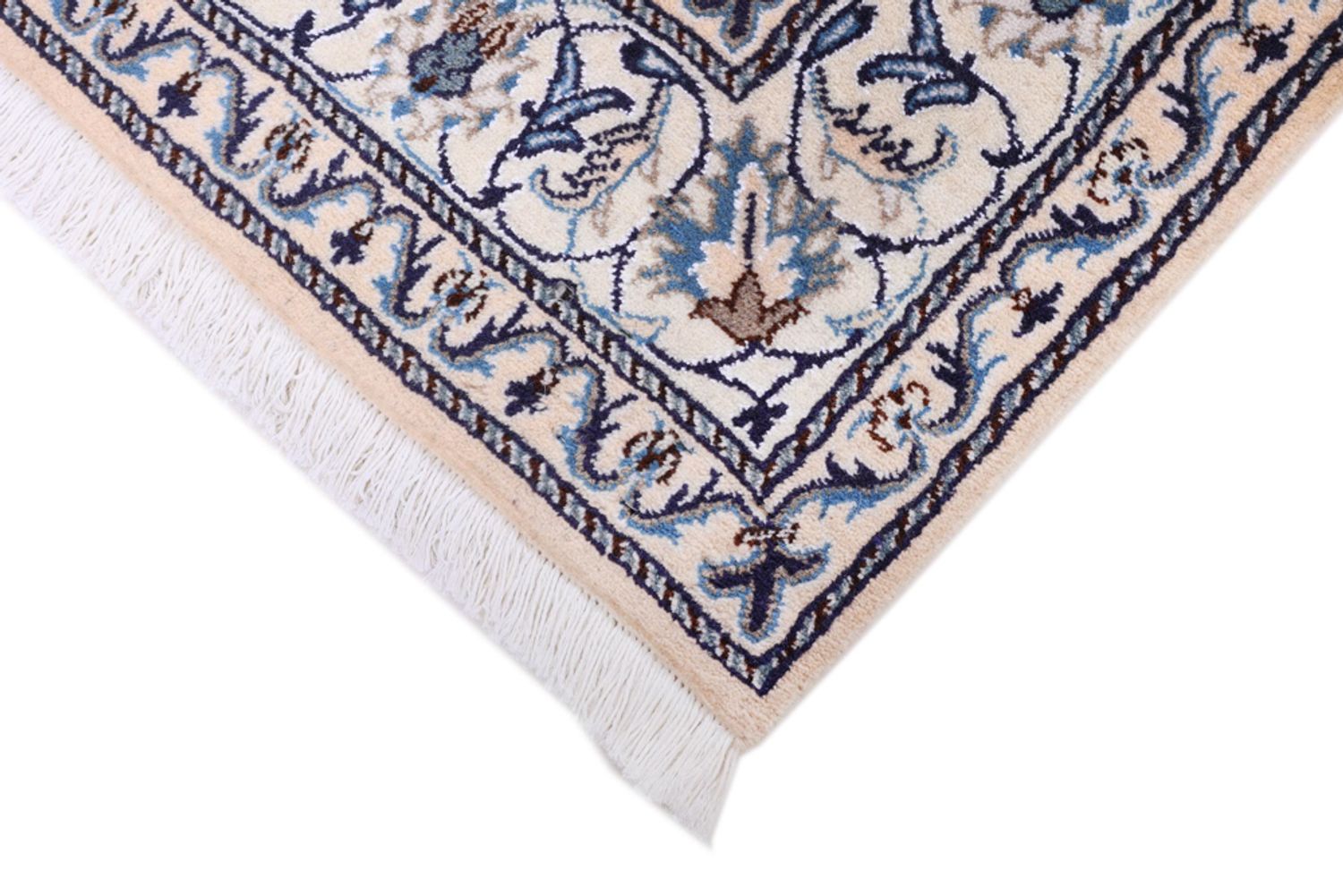 Alfombra persa - Nain - 233 x 164 cm - azul oscuro