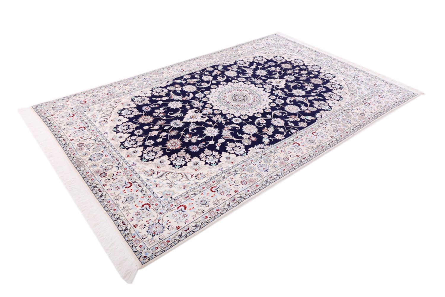 Perský koberec - Nain - Premium - 240 x 154 cm - tmavě modrá