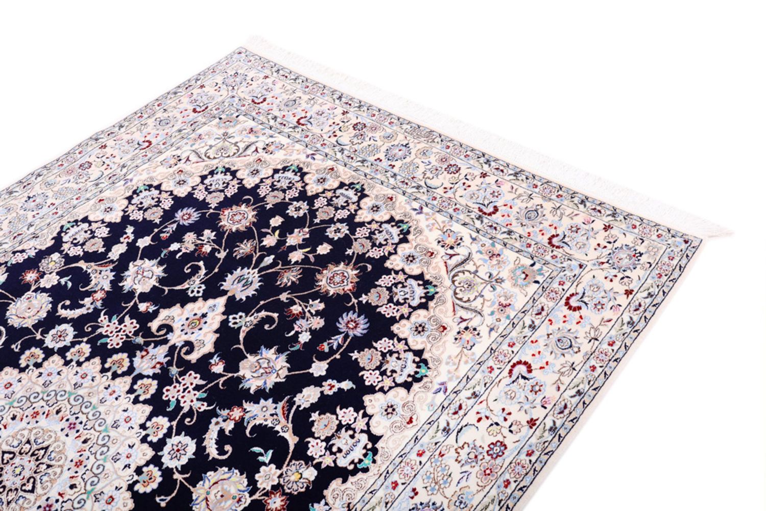 Perský koberec - Nain - Premium - 240 x 154 cm - tmavě modrá