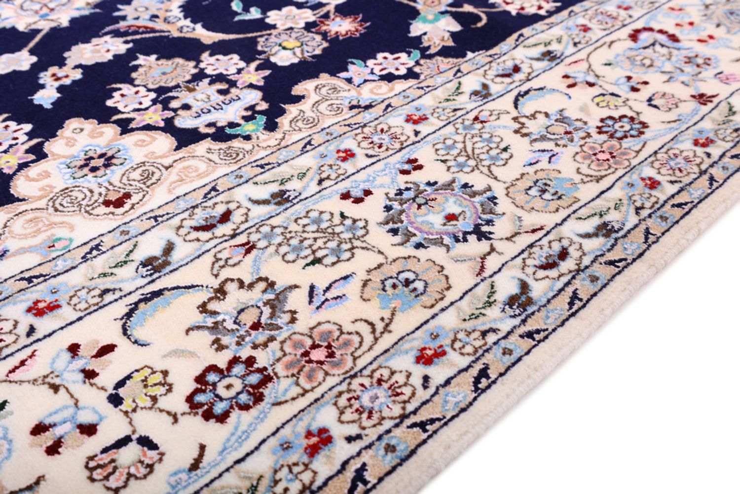 Perský koberec - Nain - Premium - 240 x 154 cm - tmavě modrá