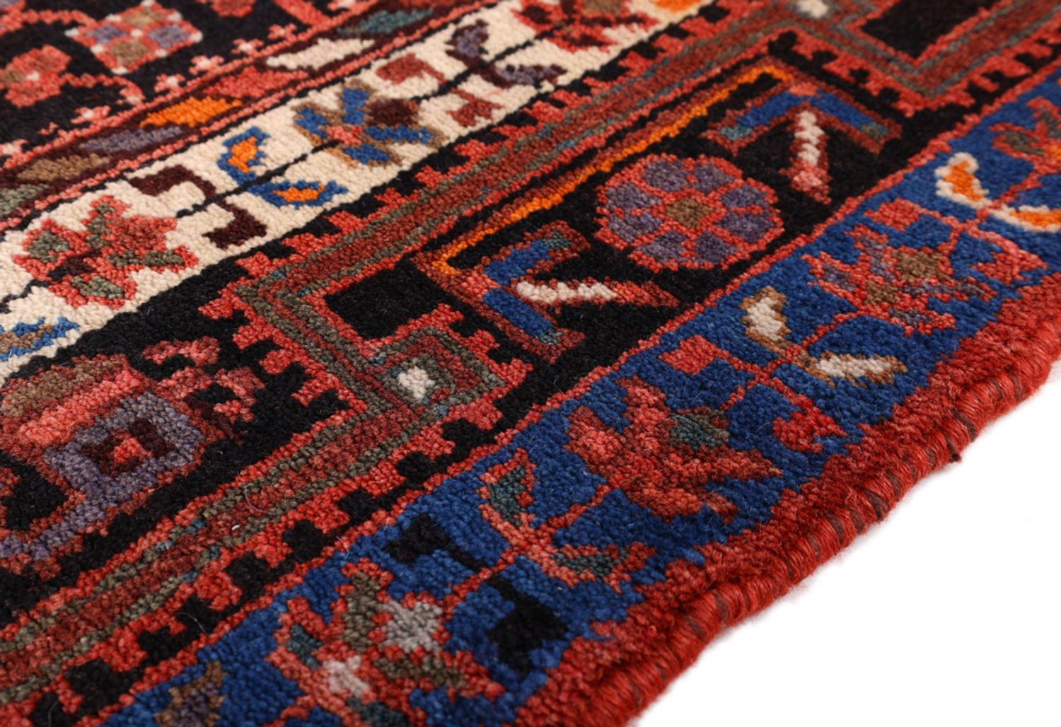 Alfombra persa - Nómada - 200 x 133 cm - rojo oscuro