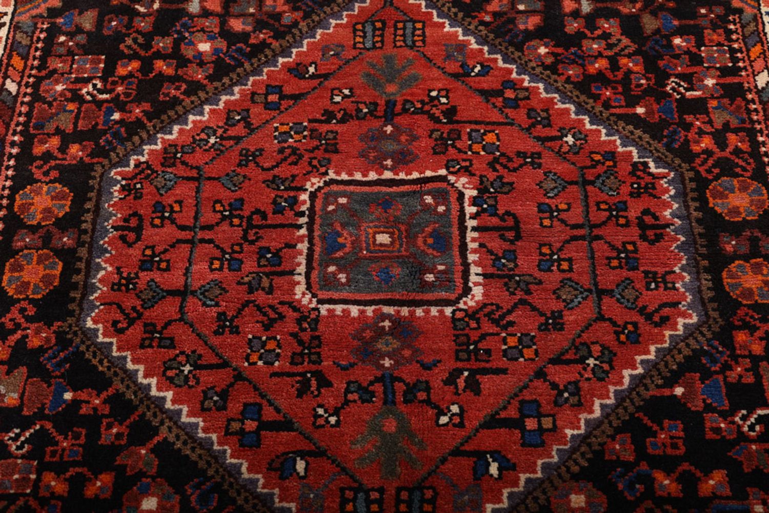 Alfombra persa - Nómada - 200 x 133 cm - rojo oscuro