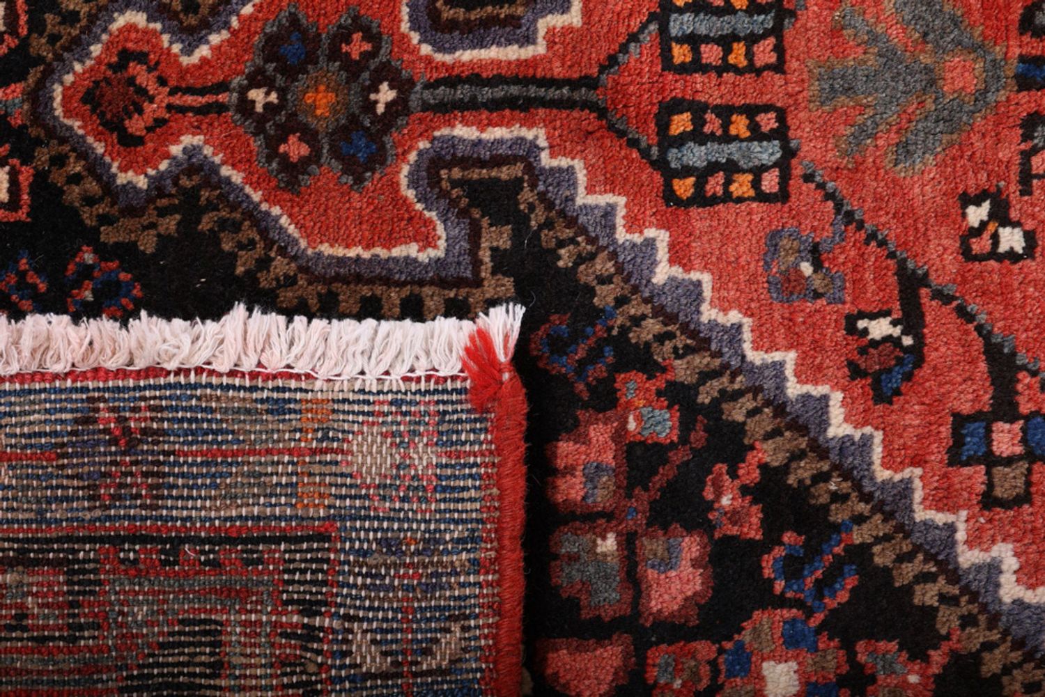 Alfombra persa - Nómada - 200 x 133 cm - rojo oscuro