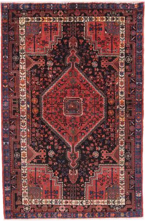 Alfombra persa - Nómada - 200 x 133 cm - rojo oscuro
