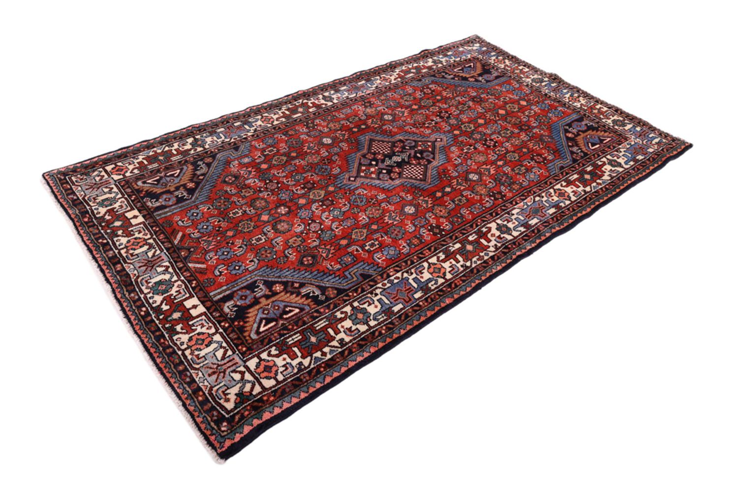 Alfombra persa - Nómada - 225 x 130 cm - rojo oscuro