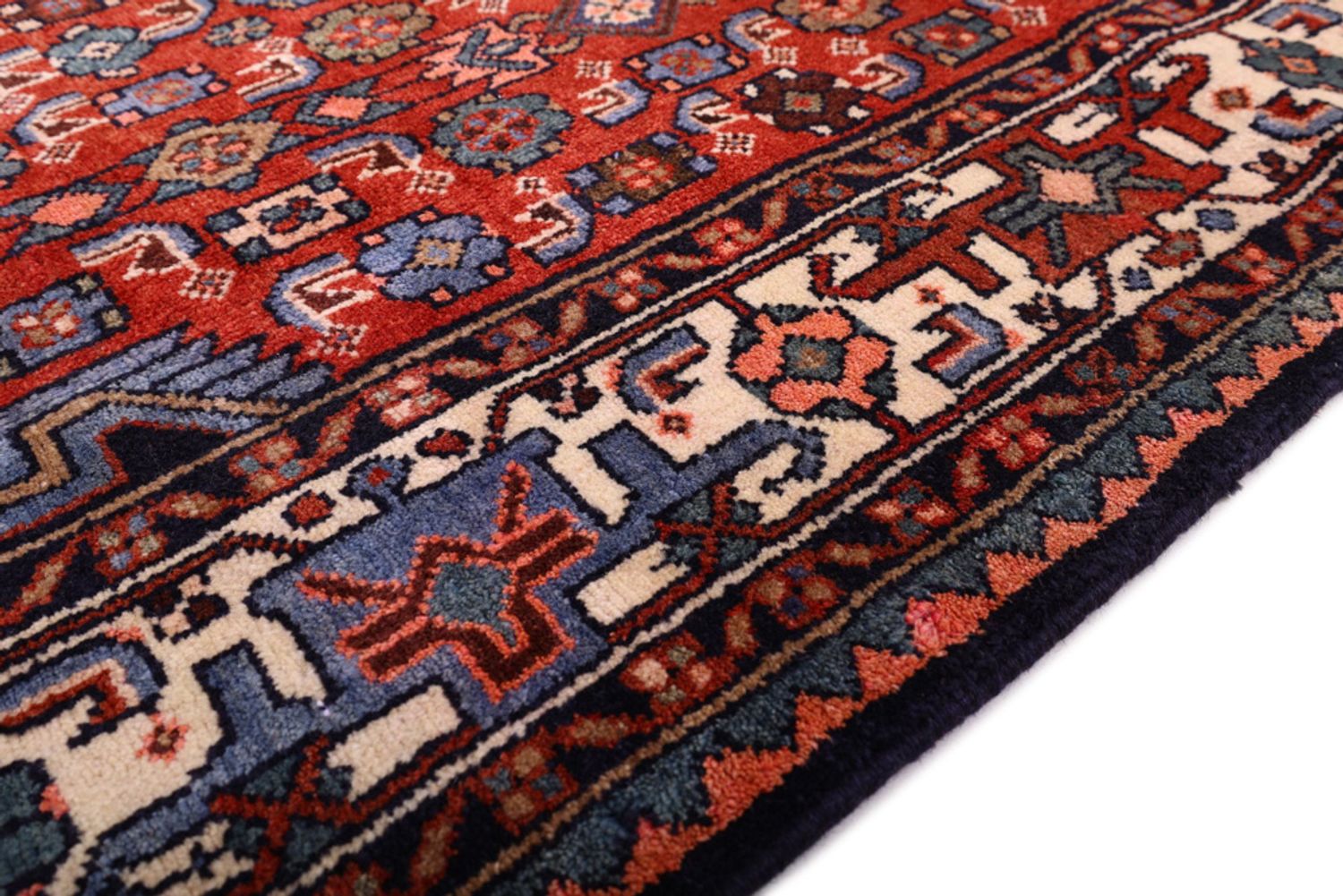 Alfombra persa - Nómada - 225 x 130 cm - rojo oscuro