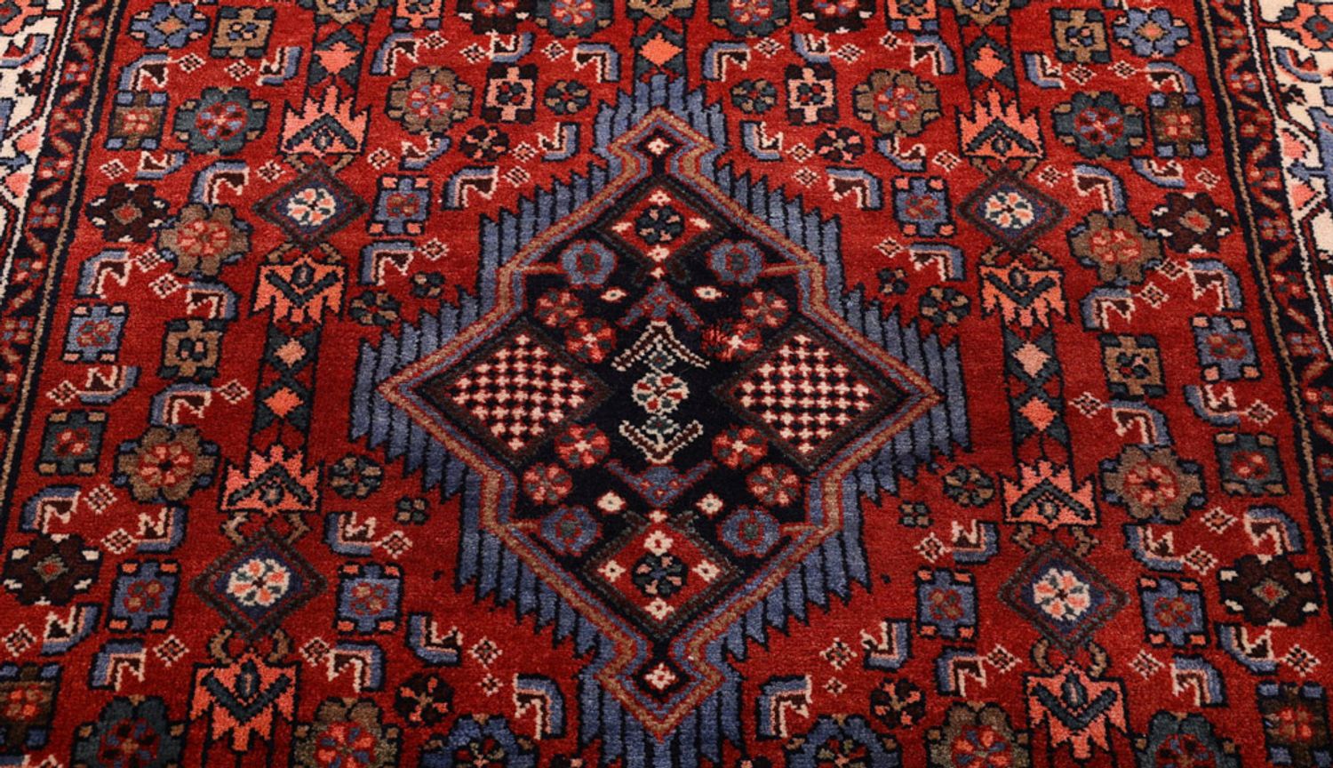Alfombra persa - Nómada - 225 x 130 cm - rojo oscuro