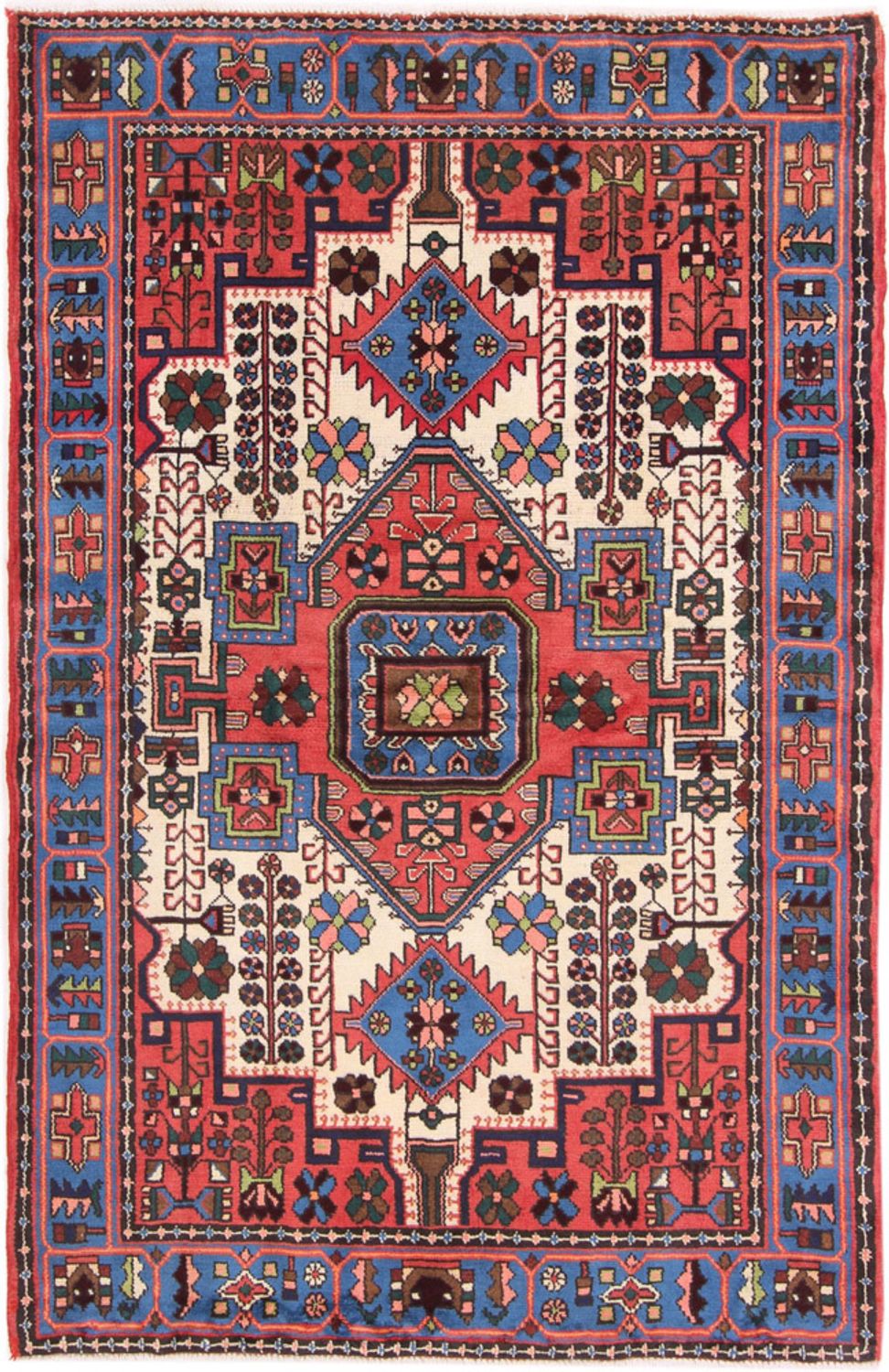 Alfombra persa - Nómada - 205 x 135 cm - multicolor