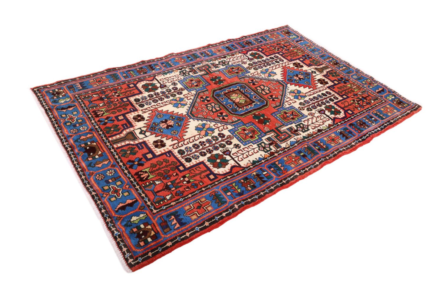 Alfombra persa - Nómada - 205 x 135 cm - multicolor
