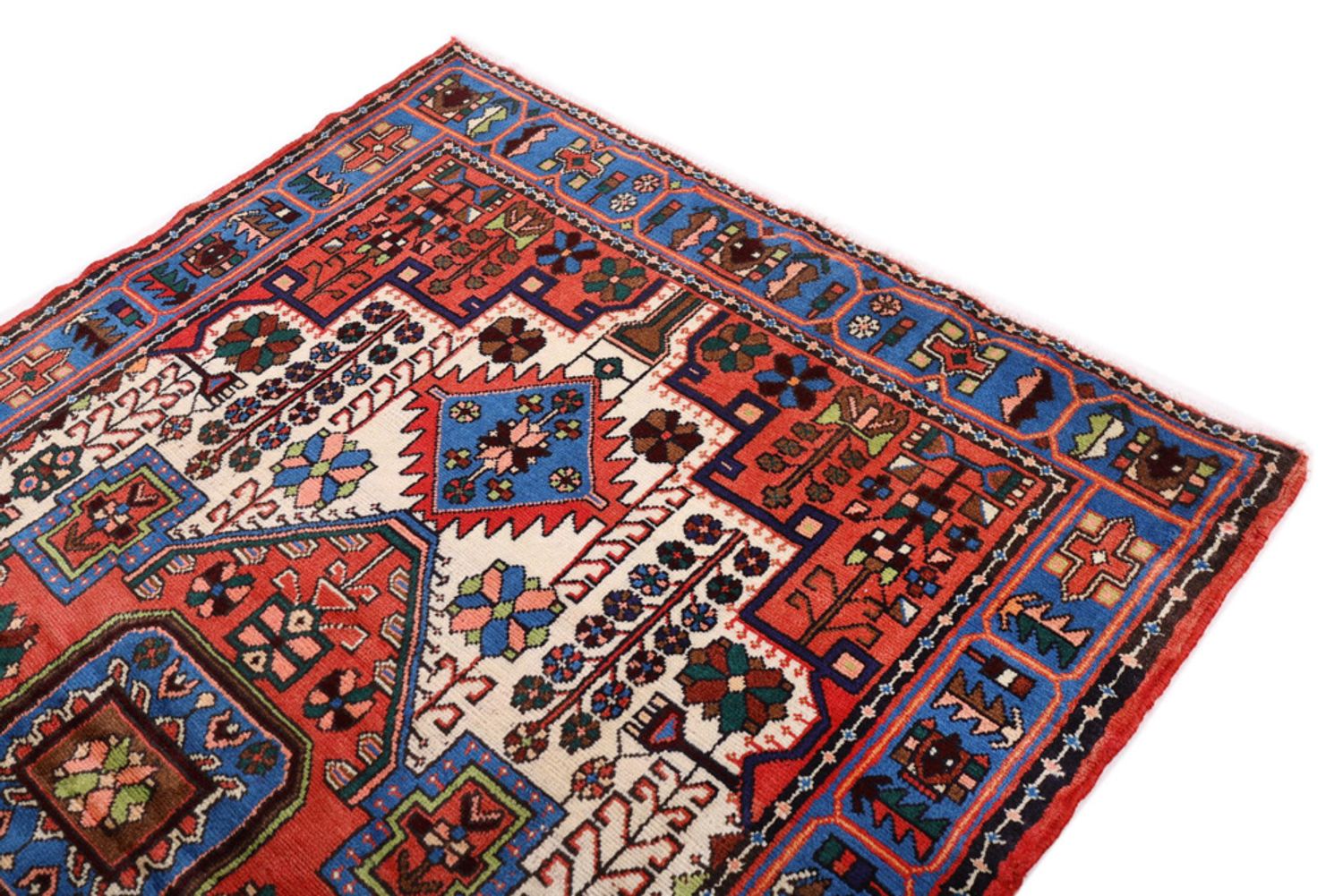 Alfombra persa - Nómada - 205 x 135 cm - multicolor