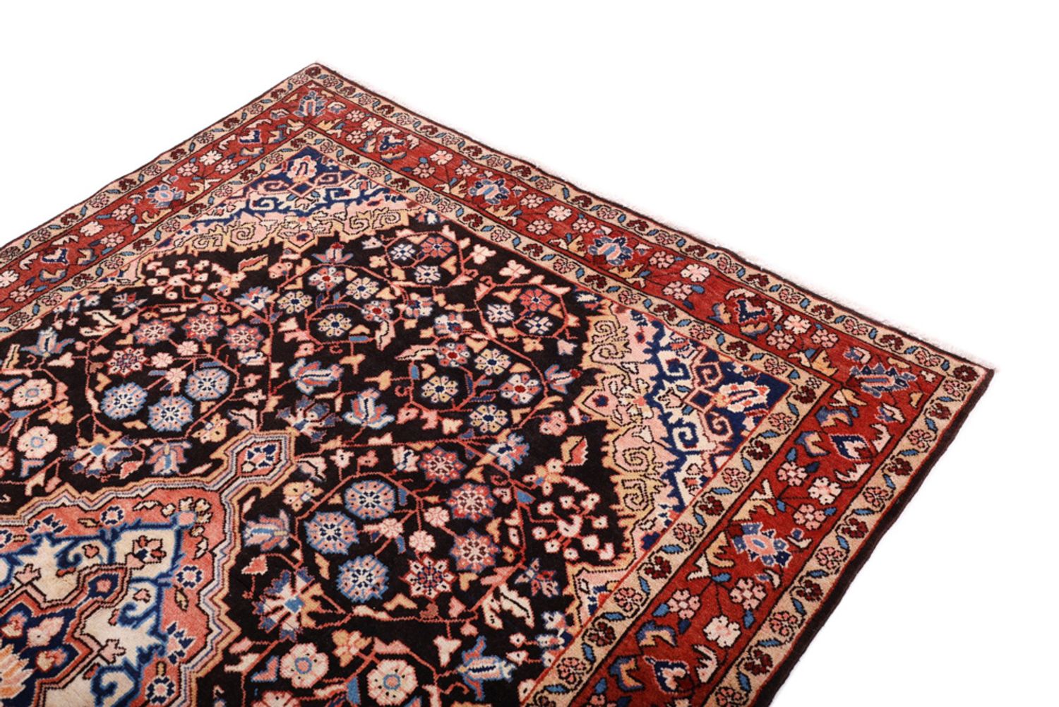 Alfombra persa - Nómada - 210 x 135 cm - rojo oscuro