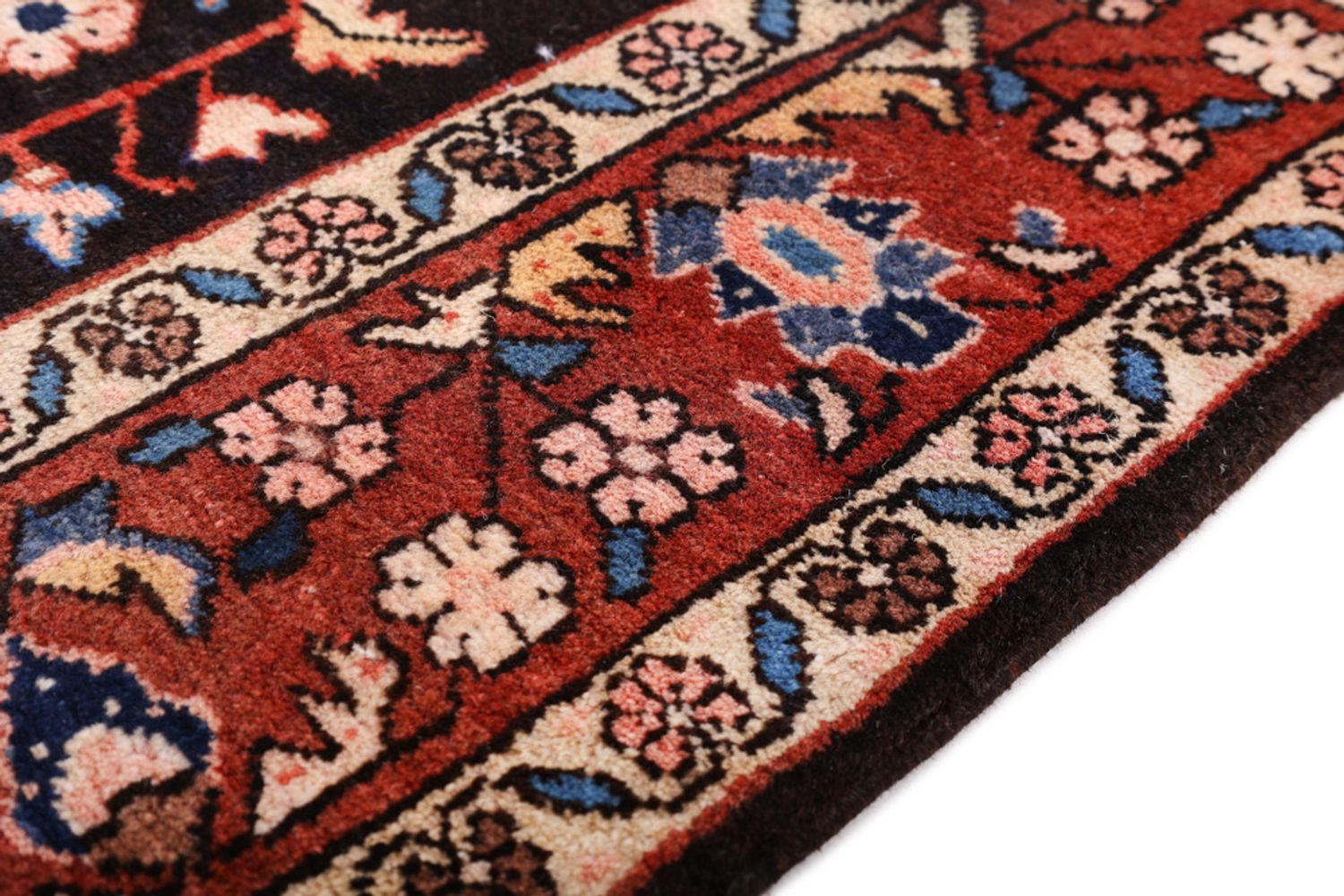 Alfombra persa - Nómada - 210 x 135 cm - rojo oscuro