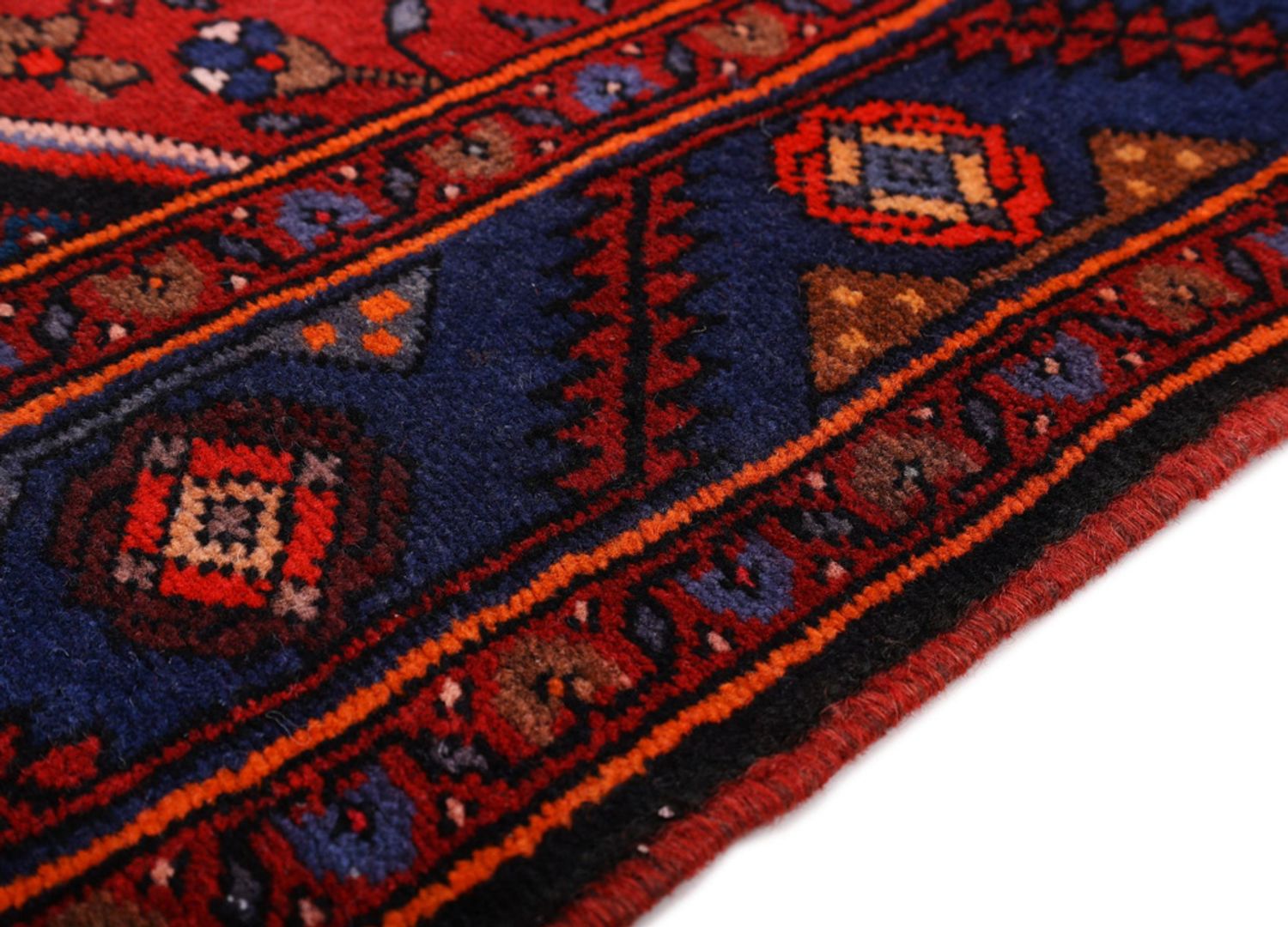 Persisk teppe - Nomadisk - 205 x 140 cm - mørk rød