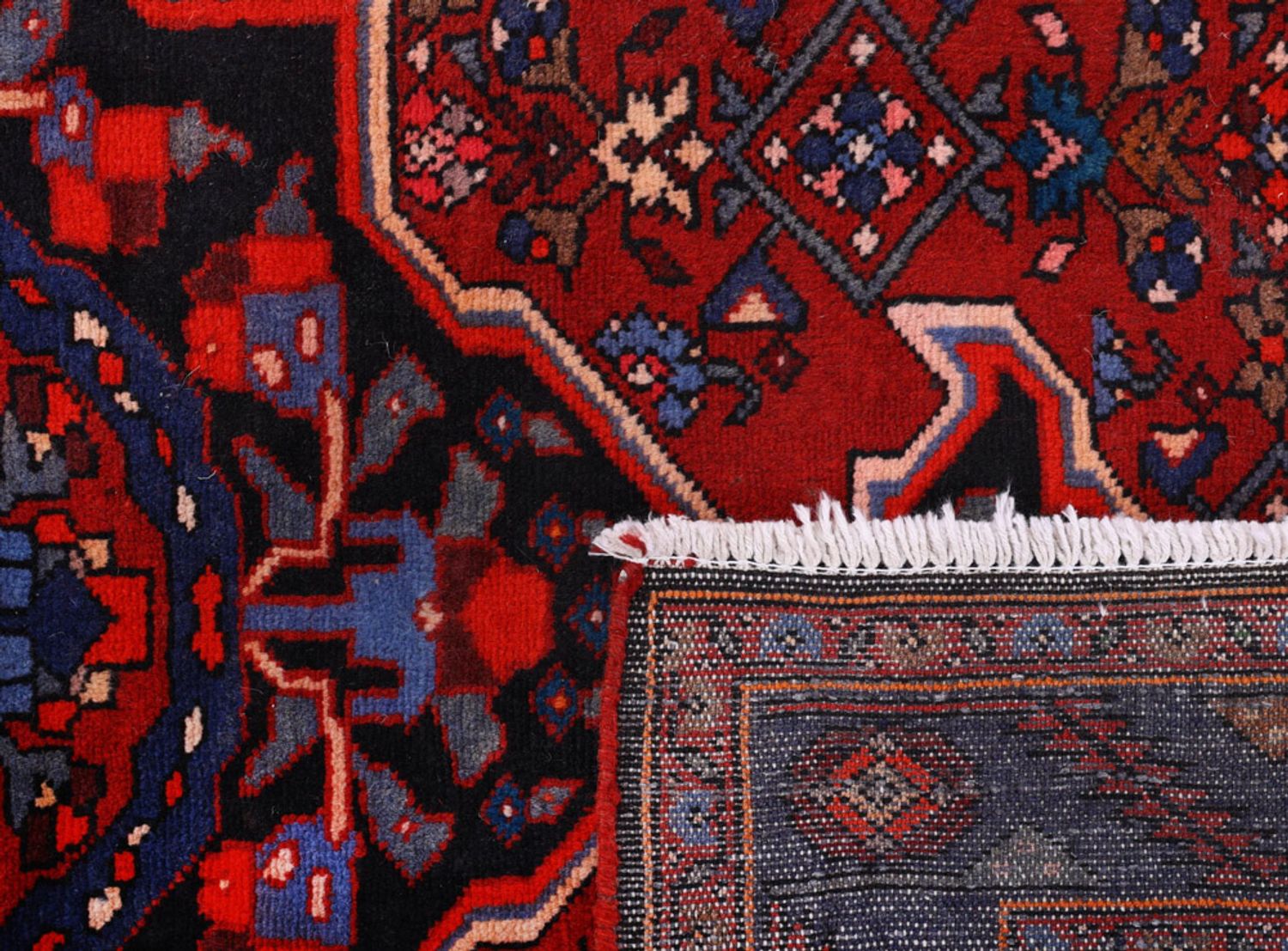 Persisk teppe - Nomadisk - 205 x 140 cm - mørk rød