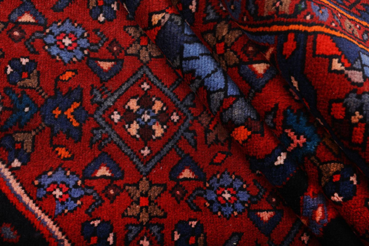 Persisk teppe - Nomadisk - 205 x 140 cm - mørk rød