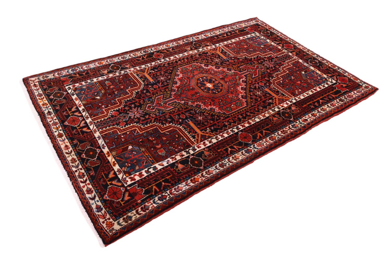 Alfombra persa - Nómada - 192 x 120 cm - rojo oscuro
