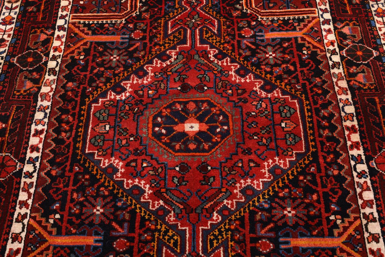 Alfombra persa - Nómada - 192 x 120 cm - rojo oscuro